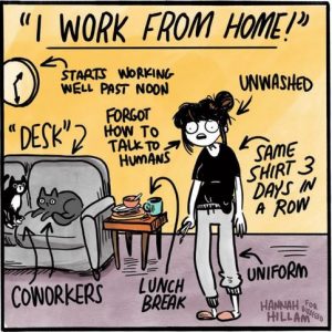 Comic about working from home