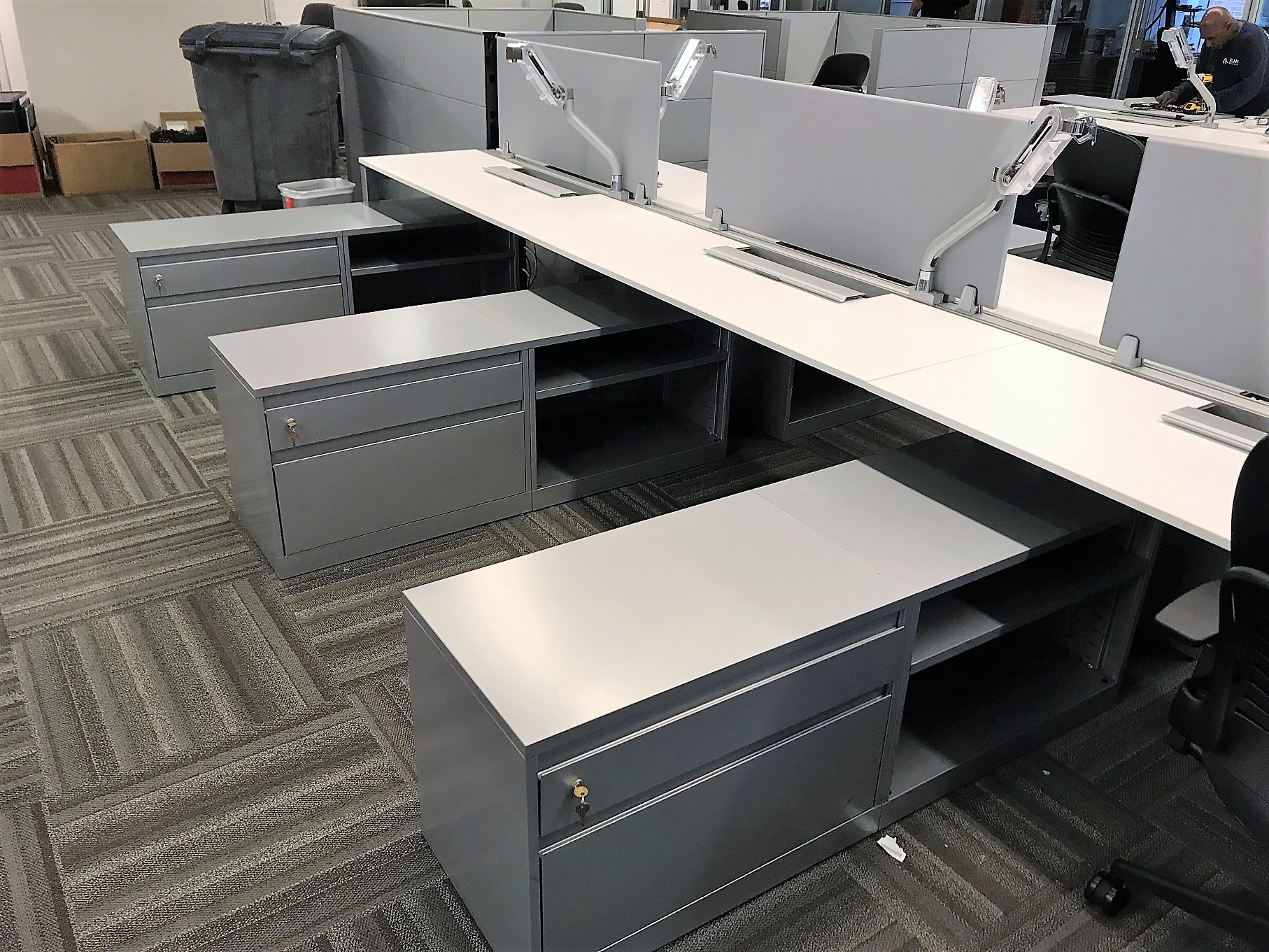 188 Steelcase FrameOne Benching Workstations with Mobile Privacy
