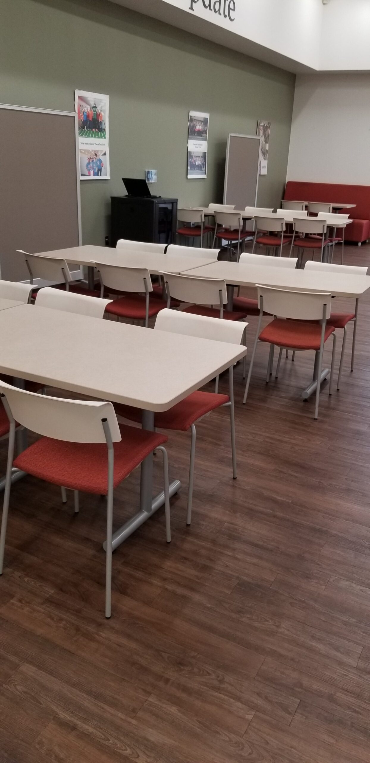 Break-Room Furniture-Knoll Arena Tables & Hon White/Orange Seating - Image 2