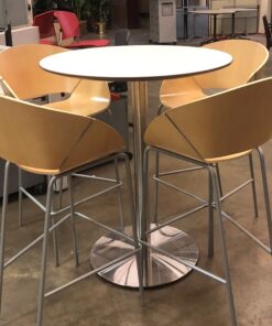 Contemporary Wood Shell Base Chairs with Cafe Height table and base