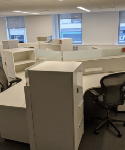 #290 Teknion Leverage 120° Workstations