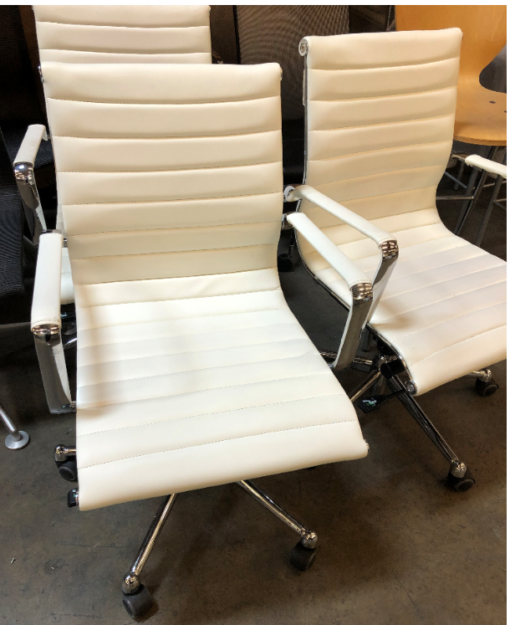 Hon White Vinyl Eames Chair