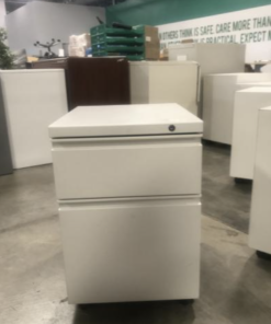 #485 Herman Miller White Mobile Peds