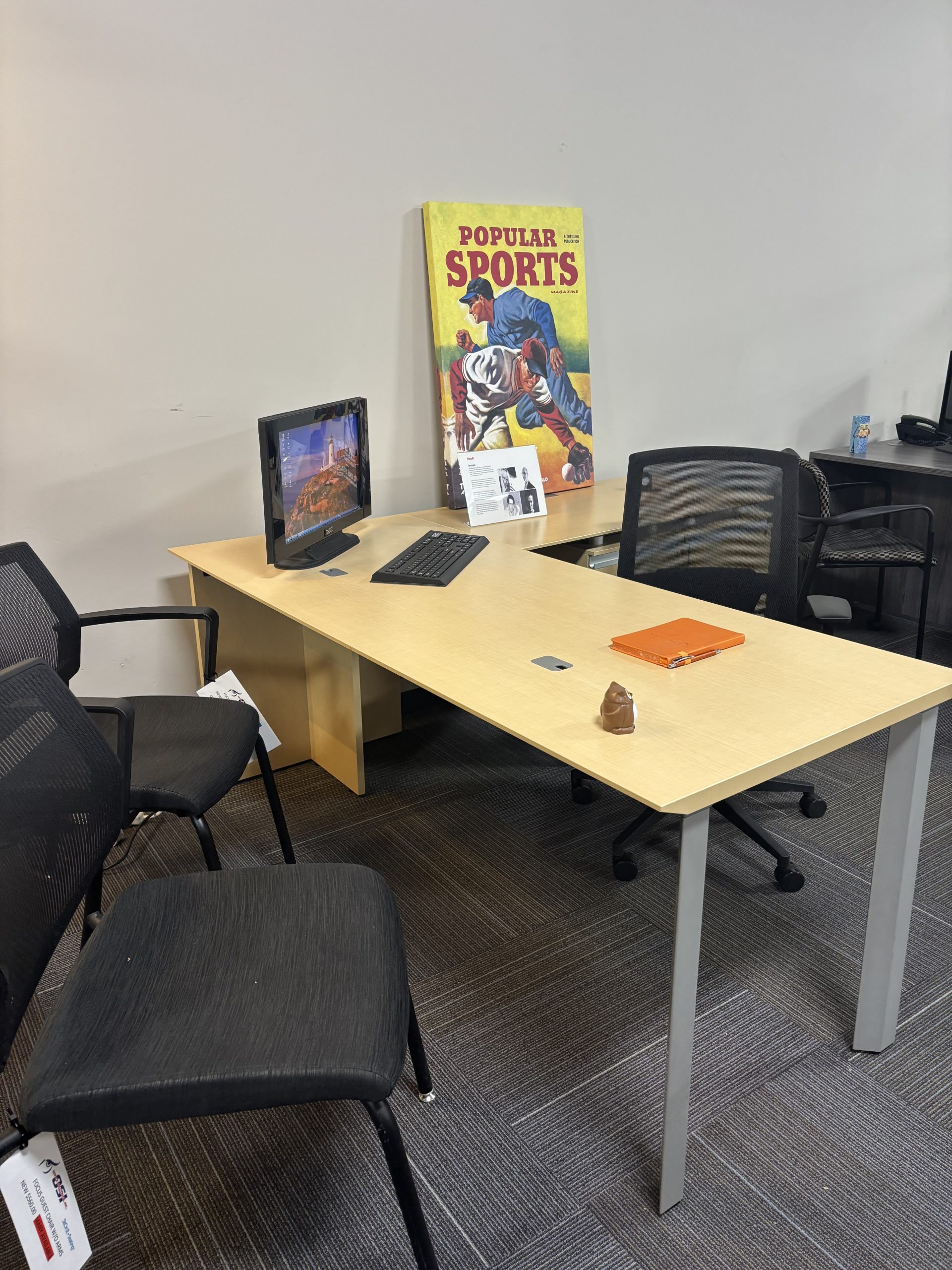 Knoll AutoStrada L-Shape Desk Setup