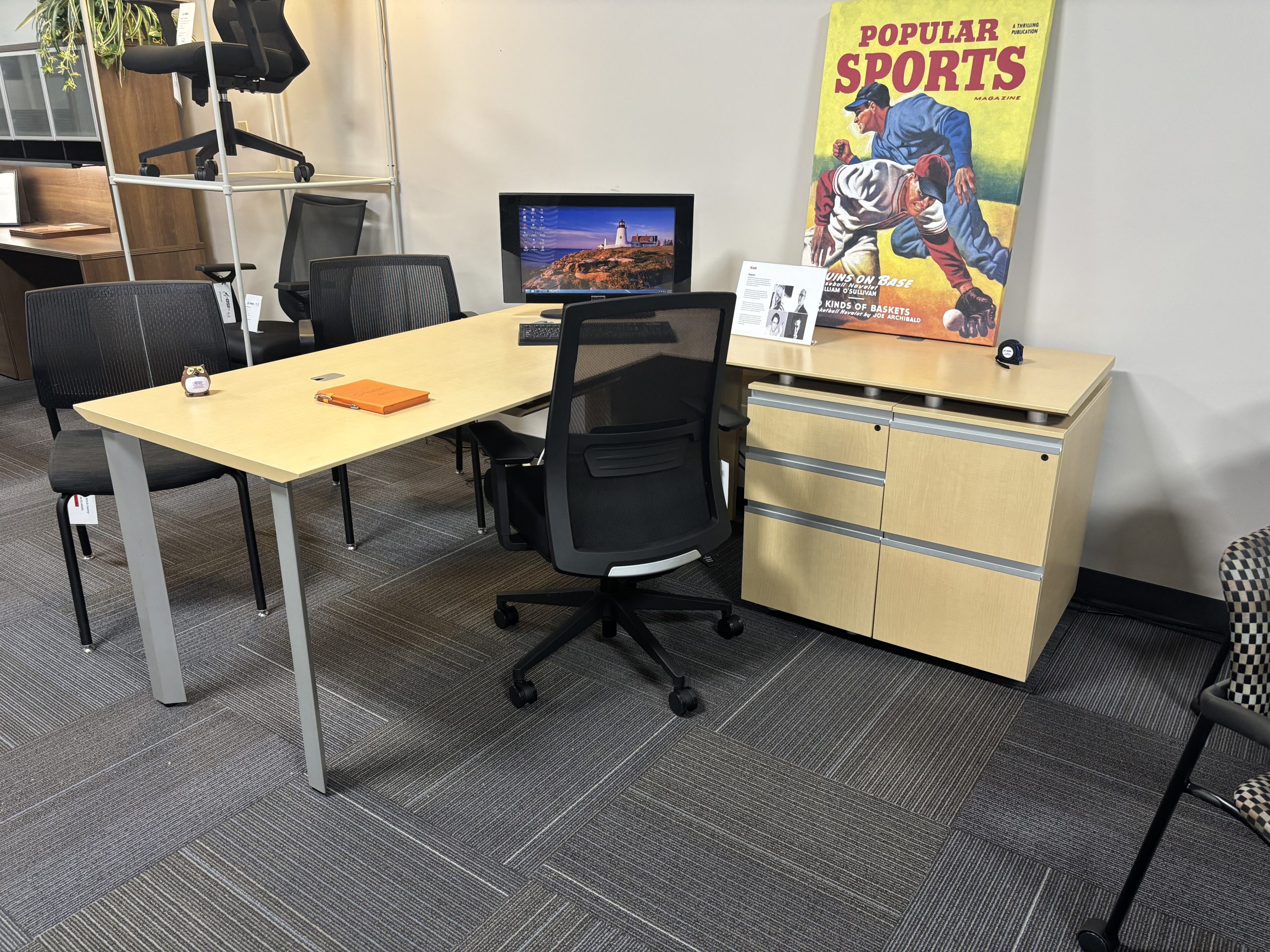 Knoll AutoStrada L-Shape Desk Setup - Image 3