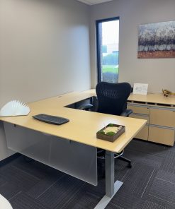 Knoll AutoStrada Height-Adjustable Desk Setup